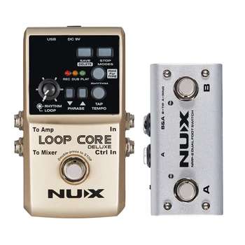 

NUX Loop Core Deluxe Stompbox 24-bit Looper Pedal 8 Hours Recording Time Built-in 40 Drum Rhythms Electric Guitar Accessories