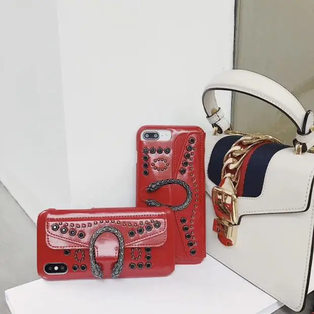 

3d Metal Snake Phone Cover Case For Iphone X Xs Max Xr 10 8 7 6 6s Plus Holder Card Pocket Wallet Luxury Leather Coque Fundas
