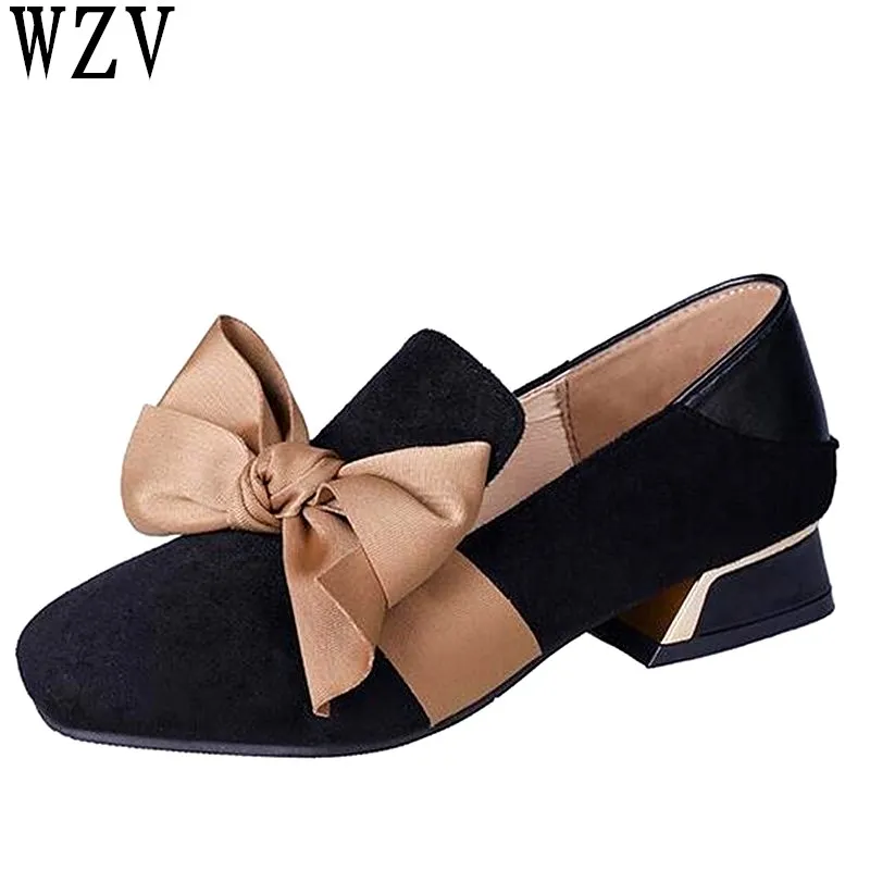 Papillon Rond Noir Glissent Talons Bowknot Sur Casual Nouveau Avec Métal Chaussures E515 Bas À Bout Femmes Pantoufles Mode khaki noeud P4pwqUv