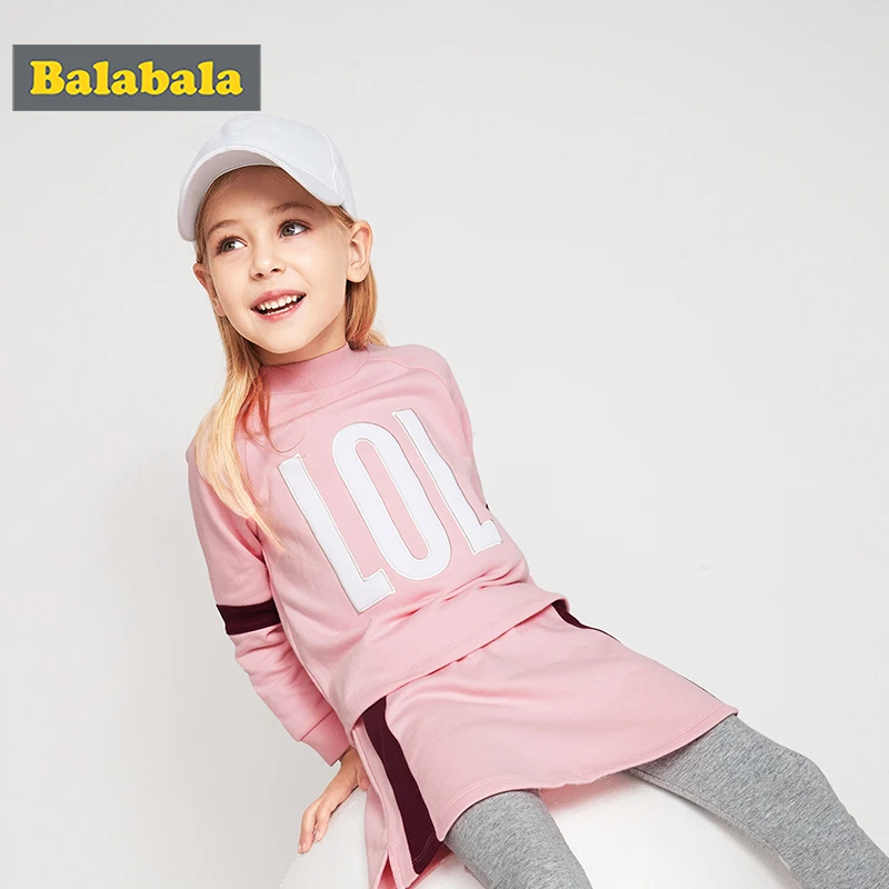 

Balabala girls clothes set fashion Children Girls Clothes Toddler Clothing preppy style tracksuit costume child hoodies + pants
