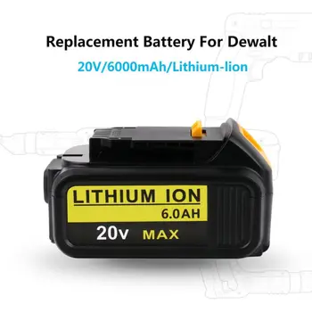 

20V 6.0A 6000mah Rechargeable Li-ion Battery Portable Replacement Battery Backup Battery For Dewalt Electric Power Tool