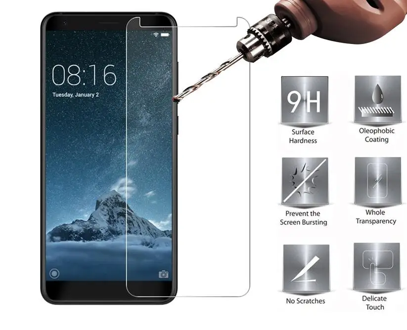 

2Pcs Tempered Glass For ZTE Blade V9 5.7 inch / V9 Vita Screen Protector Protective Film Blade v9 vita Guard Mobile Accessories