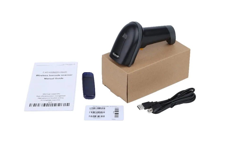 

Wireless Laser Barcode Scanner Long Range Cordless Bar Code Reader for POS