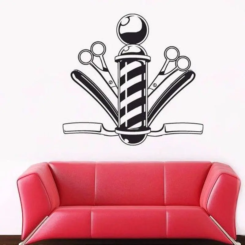 Man Barber Shop Sticker Name Chop Bread Decal Haircut Shavers Posters