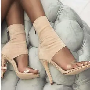 Carpaton/пикантные женские босоножки из ПВХ на высоком каблуке с лоскутной отделкой, модель года, летняя обувь с открытым носком и вырезами, сандалии-гладиаторы на тонком каблуке, цвет черный, телесный