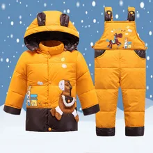 Down Jacket For Girl Boy Snowsuit Winter Overalls Children Autumn Warm Jackets Toddler Outerwear Baby Suits