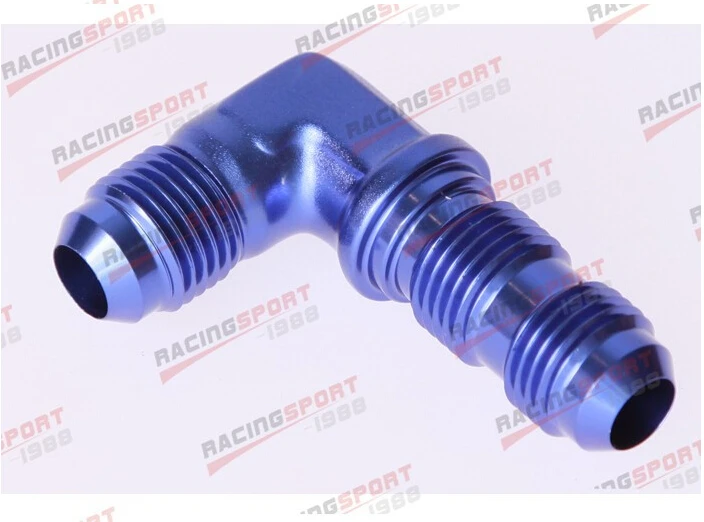 

AN -12 (AN 12 AN12) 90 DEGREE Bulkhead Fitting Blue AD22006 Aluminum adapter