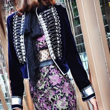 Новое поступление зимняя женская куртка дамы Бисероплетение Вышивка Лонгслив под змеиную кожу Топ велюр тонкая верхняя одежда женская