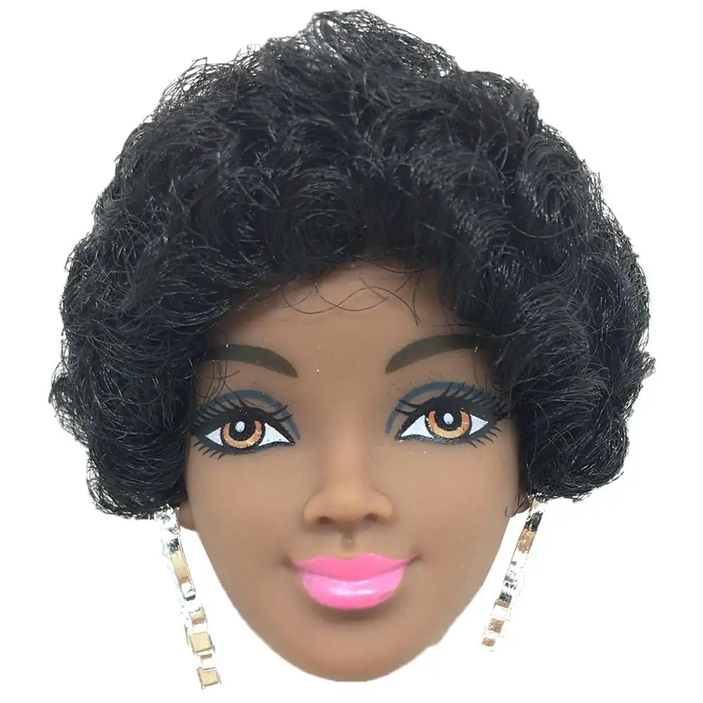 NK одна шт черная кукла волосы голова для девочек куклы для AS FR куклы Черная Африка взрыв прическа DIY Лучший подарок для девочек jj - Цвет: C