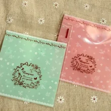 7x7+ 3 см печенье упаковка Самоклеящиеся прозрачные пластиковые пакеты снэк выпечки пакета 100 шт./лот