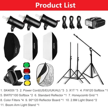 

Free DHL 1200W Godox SK400 II 3x 400W Photo Studio Flash Lighting,Softbox,Light Stand, Studio Boom Arm Top Light Stand CD15