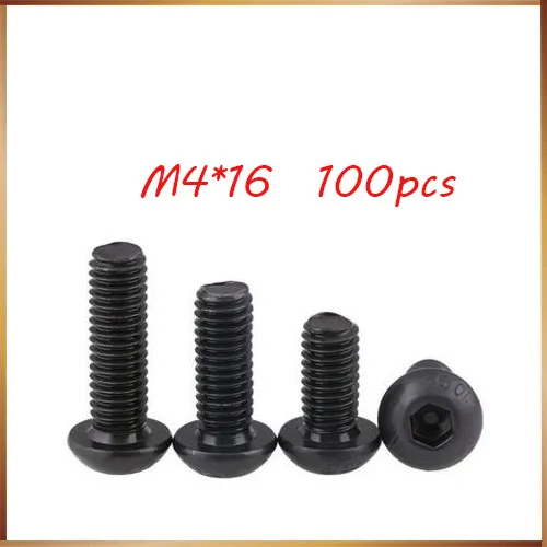 Free Shipping 100pcs M4x16 mm M4*16 mm yuan cup Half round pan head