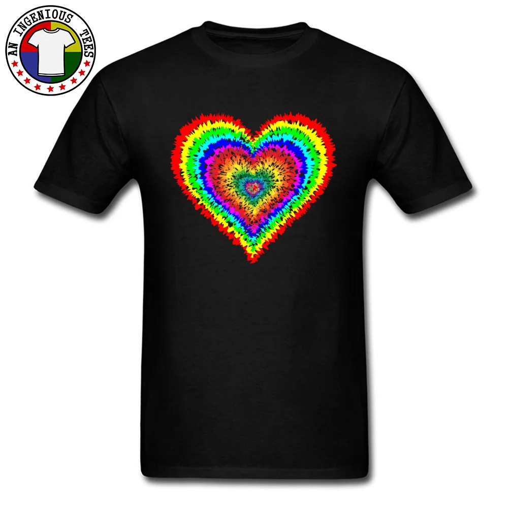 Tie Dye Love Heart Personalized Labor Day 100% Cotton O Neck Mens Tops Tees Tee Shirts Wholesale Short Sleeve Top T-shirts Tie Dye Love Heart black
