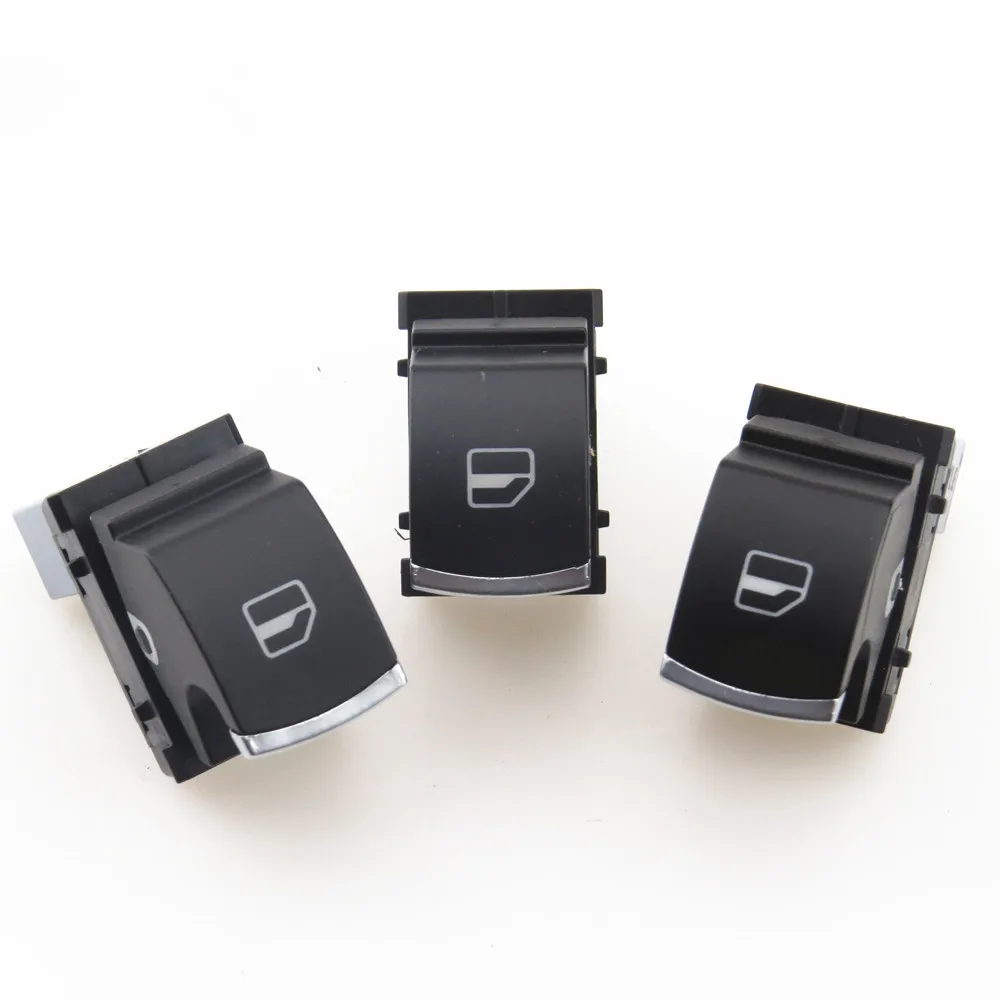 

FHAWKEYEQ 3x Chrome Passenger Side Windows Control Switch Button For VW Gti Golf 5 6 Jetta MK5 MK6 Rabbit Passat B6 3C 5ND959855