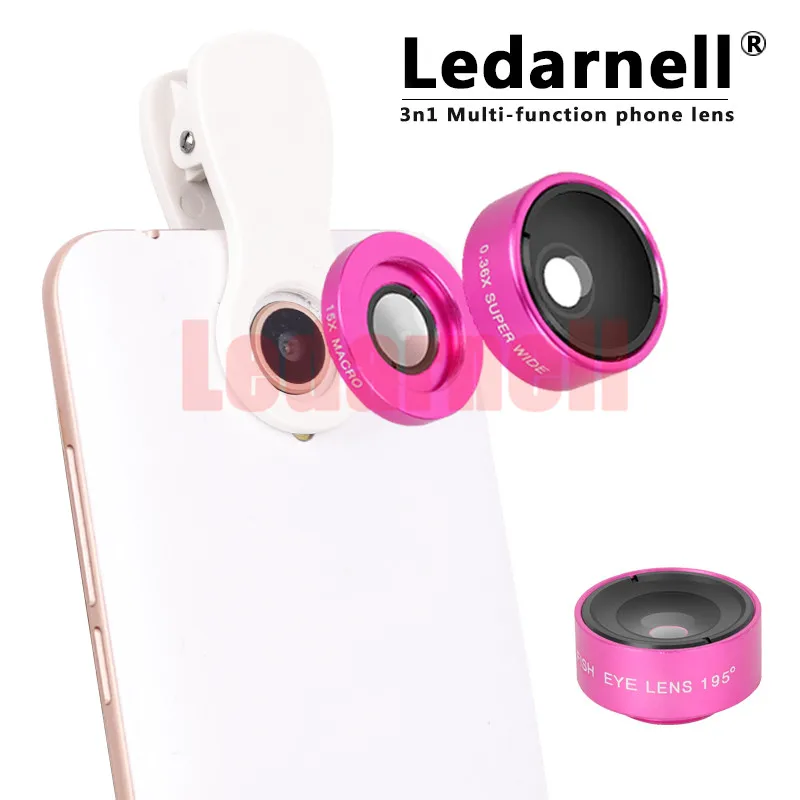 3 in 1 Wide Angle Macro Fisheye Lens Camera Kits Mobile