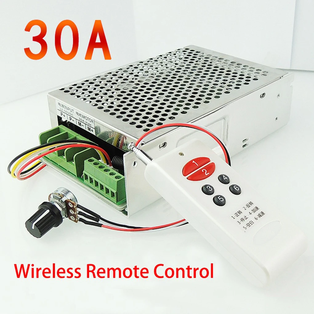 

Wireless Remote Control DC Motor Speed PWM Controller Control Switch Speed Regulator Positive Inversion sSpeed Limit