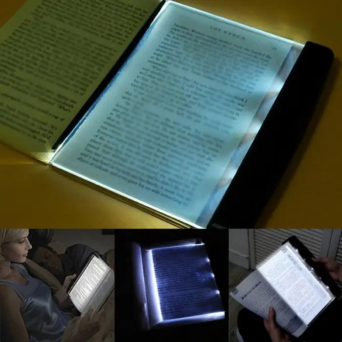 Светодиодный светильник для чтения книг, ночные светильники с плоской пластиной, защита глаз, автомобильная панель для путешествий, настольная лампа, Прямая поставка