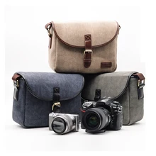 Ретро DSLR камера сумка на открытом воздухе водонепроницаемая фотография Фото сумка чехол для Sony Nikon Canon холст микро один мессенджер для мужчин и женщин
