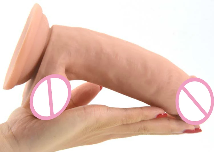 Super soft huge dildo flesh/brown male artificial penis big thick dick suction cup dildo realistic anal dildo sex toys for women