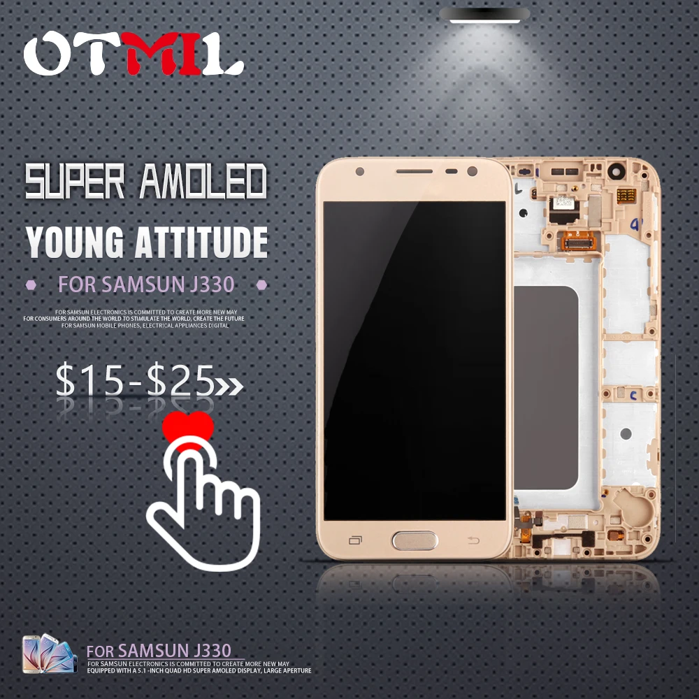 

5.0''Amoled For SAMSUNG Galaxy J330 LCD Touch Screen with Frame Digitizer For SAMSUNG J3 Pro LCD For SAMSUNG J3 2017 Display #1