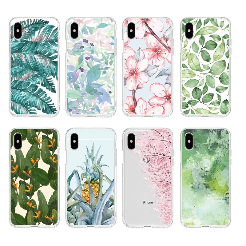 Fashion Vintage Floral Rose Flower Soft Clear TPU Phone Case For iPhone 6 6S Plus 7 7Plus 8Plus X 5s 4s C025 | Мобильные телефоны и