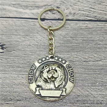 

New Trendy Retro Chow Chow Key Chains Fashion Pet Dog Jewellery Chow Chow Car Keychain Bag Keyring For Women Men