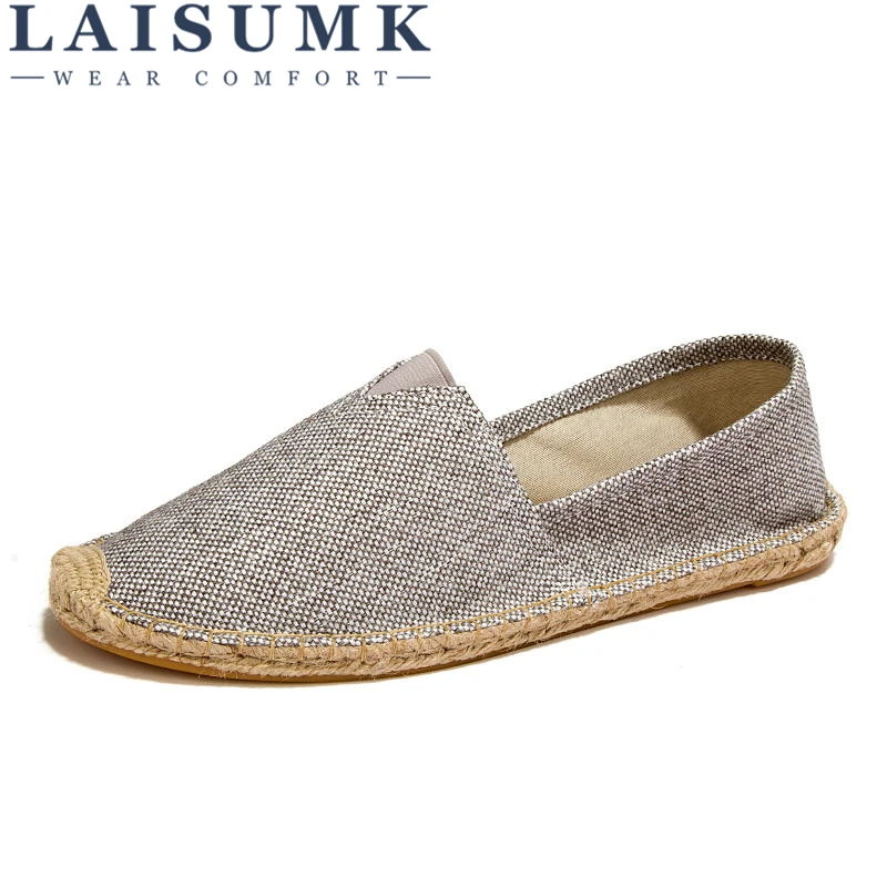 

LAISUMK Men Canvas Shoes 2019 Men Super Fashion Slip on Breathable Men Shoes Male Casual Easy Match Male Flats