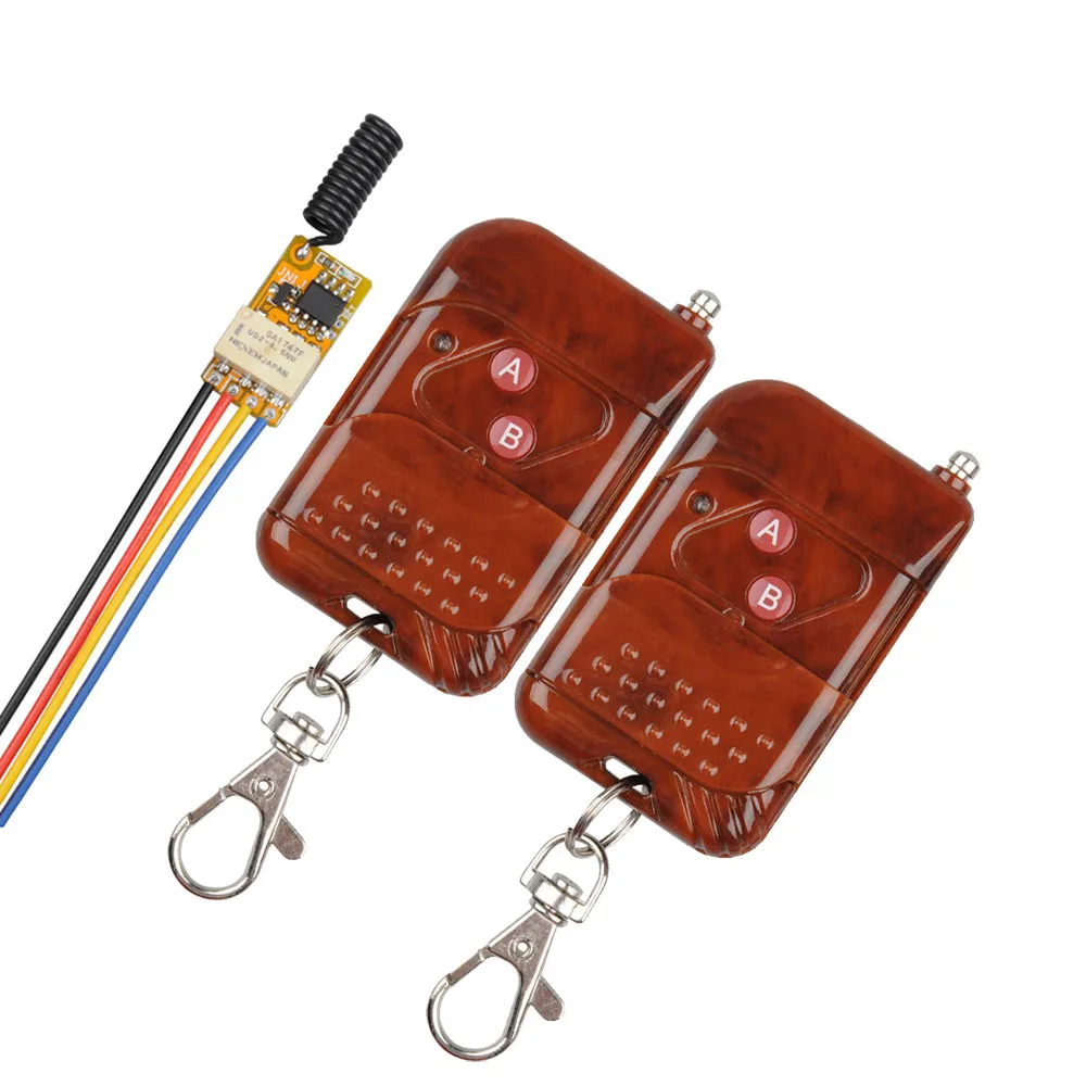 

DC3.7V 5V 6V 9V 24V Remote Control Switch Mini Relay Wireless Controller Wide Working Voltage Delay time Receiver +Transmitter