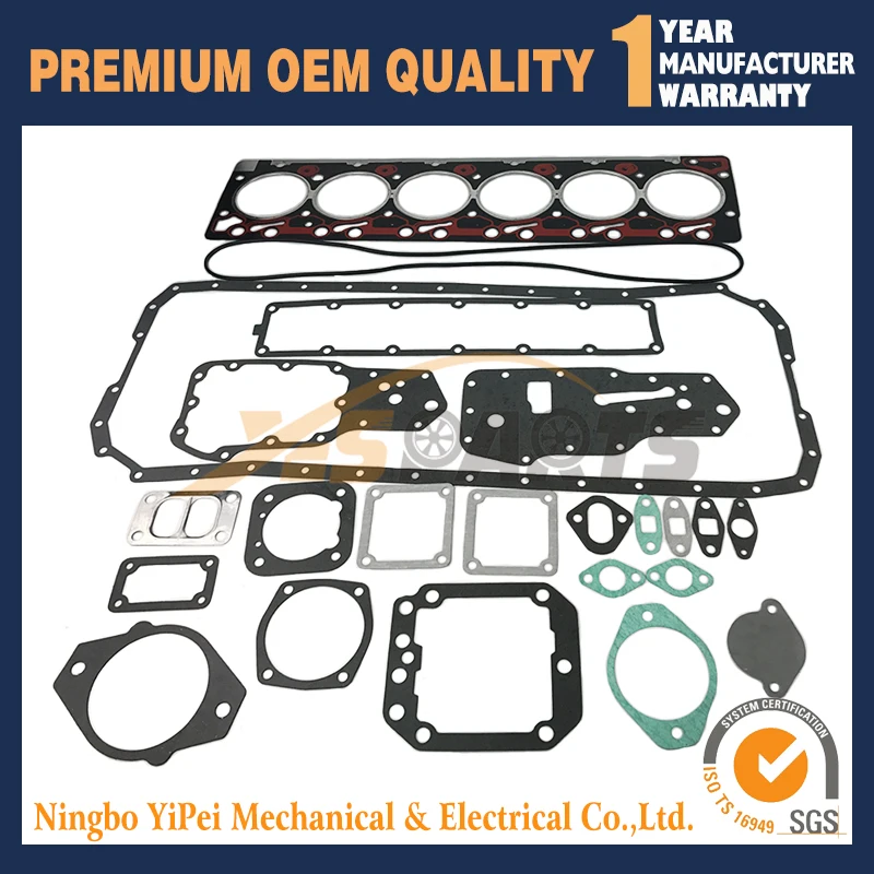 Полный комплект прокладок STD для 89 98 DODGE RAM CUMMINS DIESEL 5.9L 12V 3804897 6B 6BT 6BTA|Комплекты