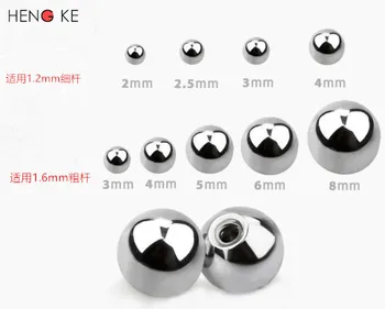 

10PCS 316l Stainless Steel Balls Accessories for Eyering Ball Horseshoe Ring Lip Ring Body Jewelry