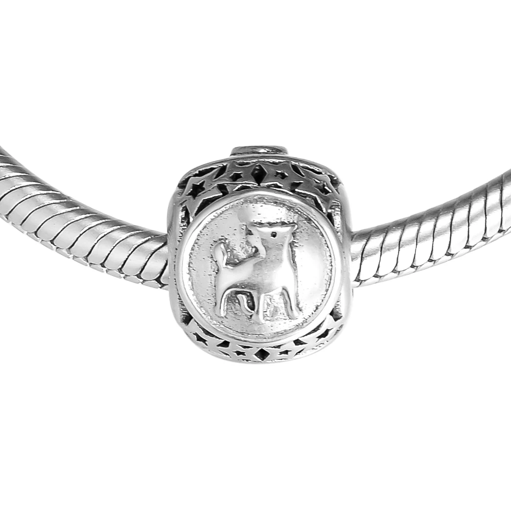 

Beads Taurus Star Sign 100% 925 Sterling Silver Charm Beads for Jewelry Making Fit Charms Bracelets Diy PF416