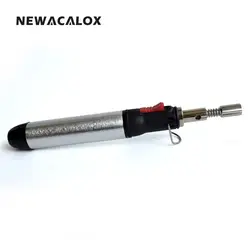 NEWACALOX регулируемый термостат пламени бутан газовый паяльник 12 мл ручка Сварочная горелка Инструмент 1300 градусов ручной тепловой пистолет