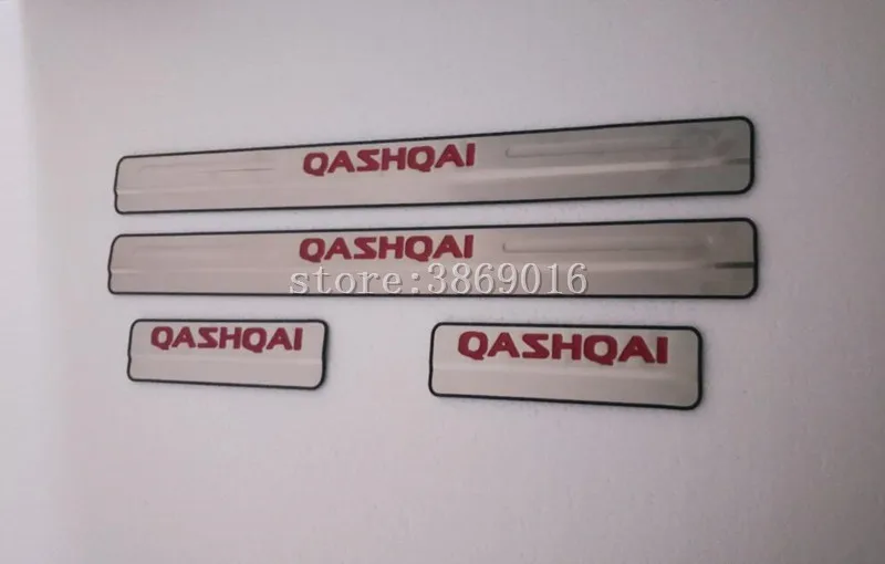 Нержавеющая Накладка на порог двери защитная наклейка для дверных порогов для Nissan Qashqai J11