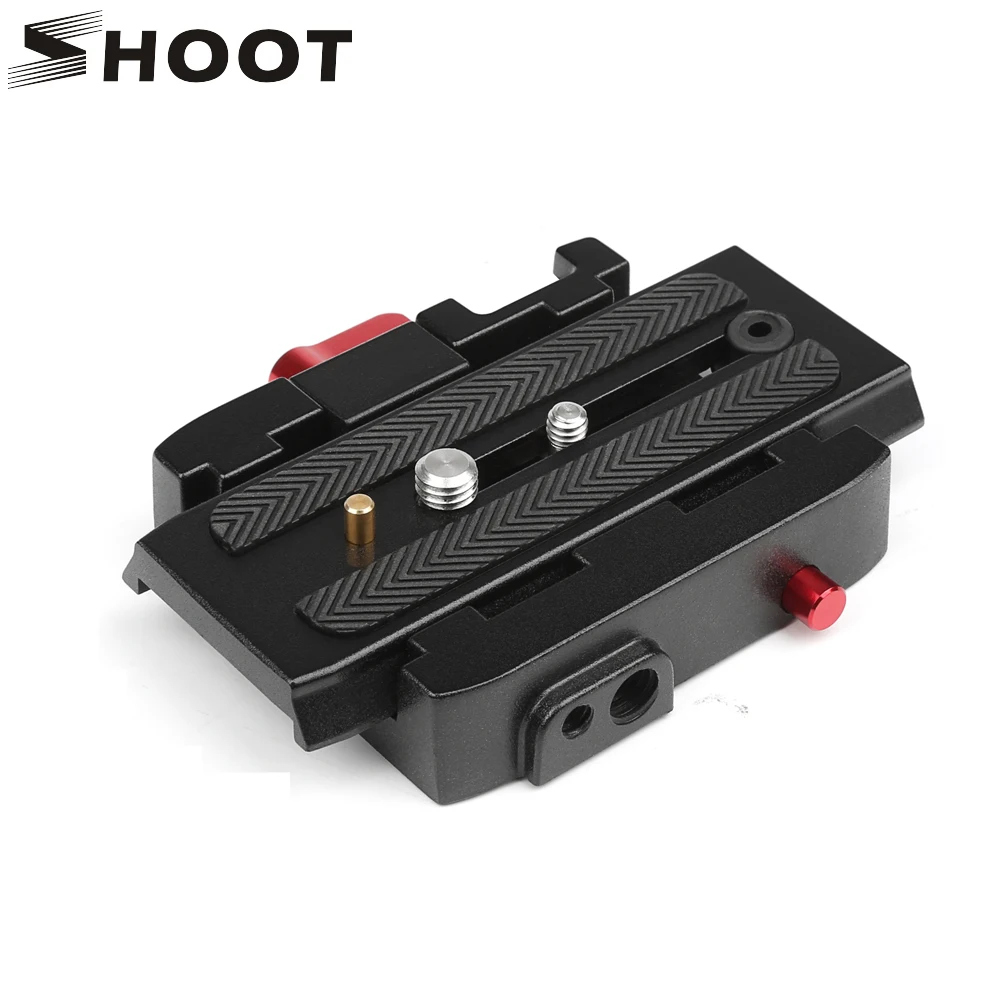 

SHOOT Metal Camera Tripod Monopods Quick Release Plat for Nikon Sony DSLR Camcorder Rail Track With 1/4&quot and 3/8&quot Screw