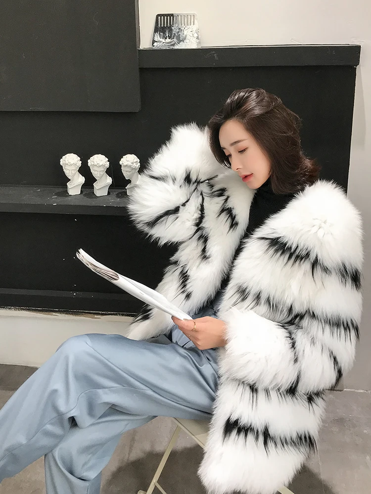 Automne Manteaux De Coréenne Femmes Veste Vêtements My1100 White Hiver 2018 Fourrure D'hiver Chaud Long Femme Réel Renard Vintage Manteau FBwx7pCwPq