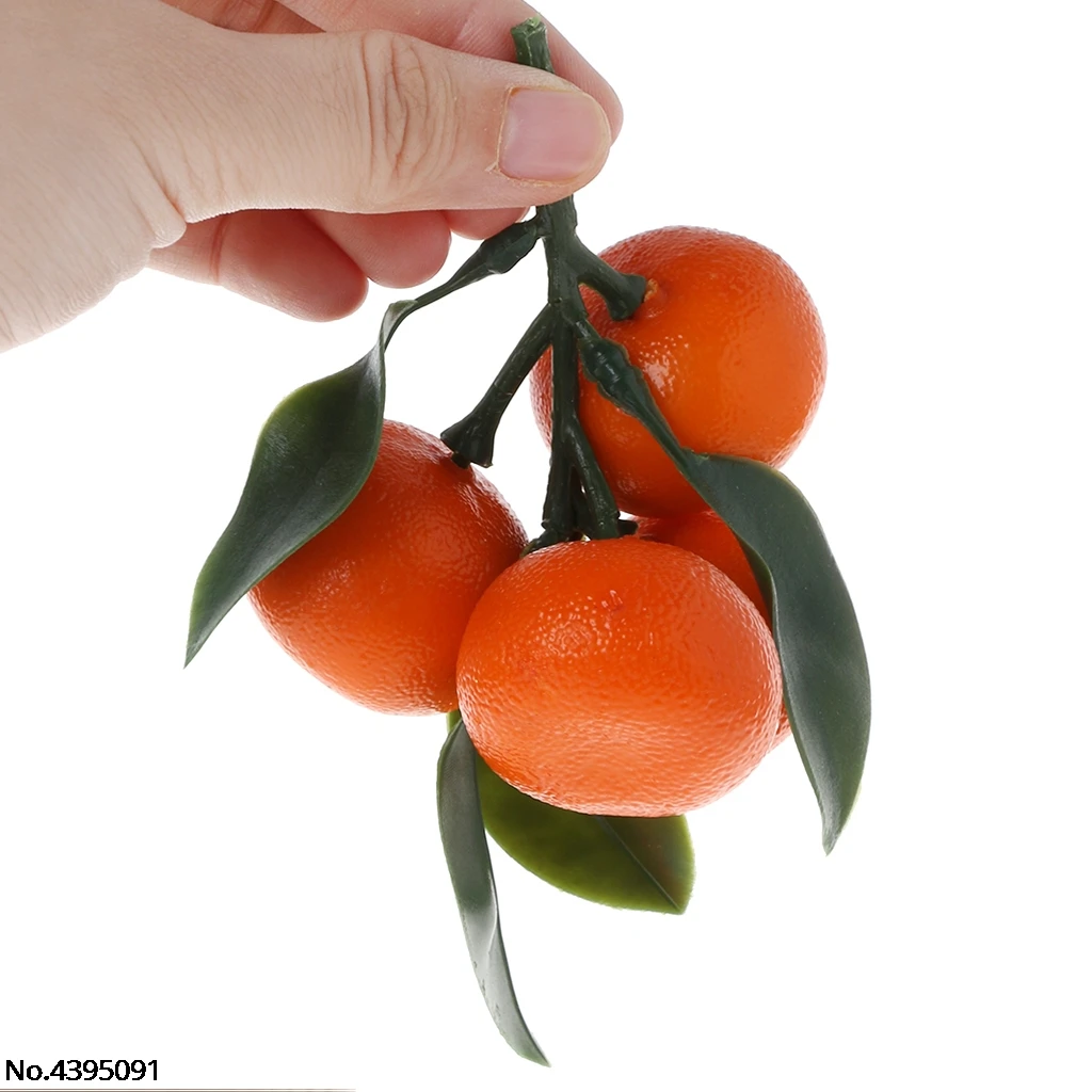 Реалистичные искусственные мандарин фрукты апельсины Поддельные дисплей Еда Декор для дома вечерние украшения