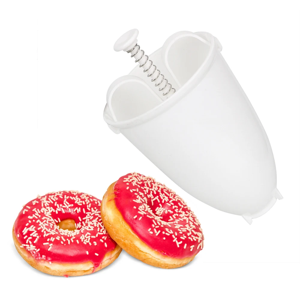 Donut Mould Easy Fast Portable Donut Maker Manual Waffle Dispenser Doughnut Machine Arabic Waffle Plastic Lightweight Deep Fry