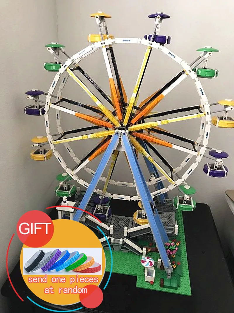 

15033 1170Pcs Building Claic erie The Three-in-One Electric Ferri Wheel et Building Model 10247 toy lepin