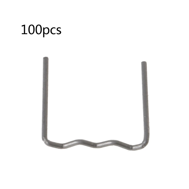 

OOTDTY 100Pcs Pre-cut Hot Flat Staples Wave Shape Plastic Stapler Repair Welder Tool