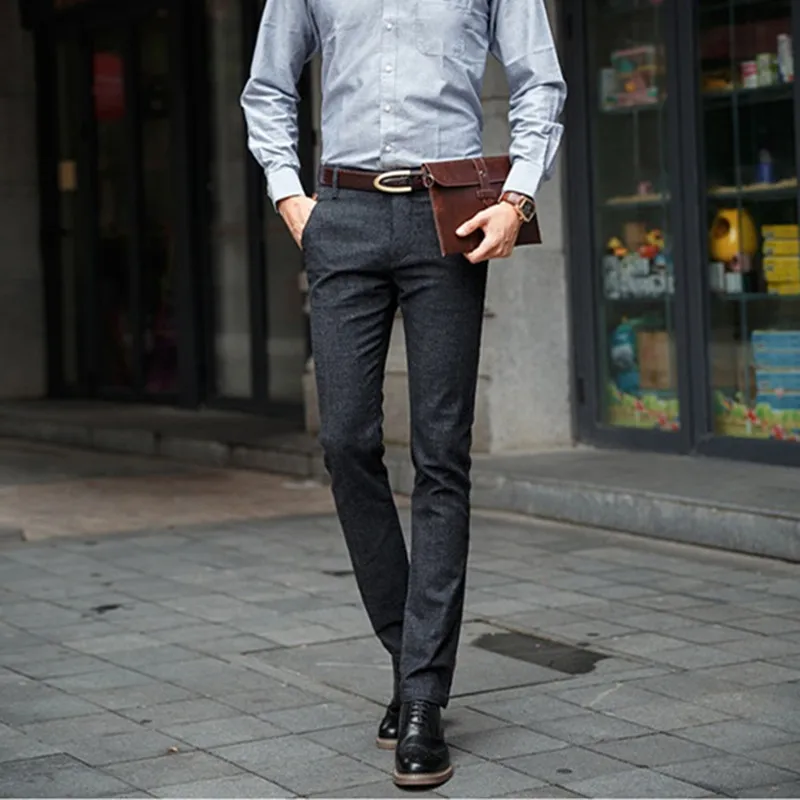 KOLMAKOV мужские повседневные брюки новые мужские брюки в деловом стиле для мужчин обтягивающий официальный стрейч Длинные брюки мужские прямые нейлоновые обтягивающие брюки