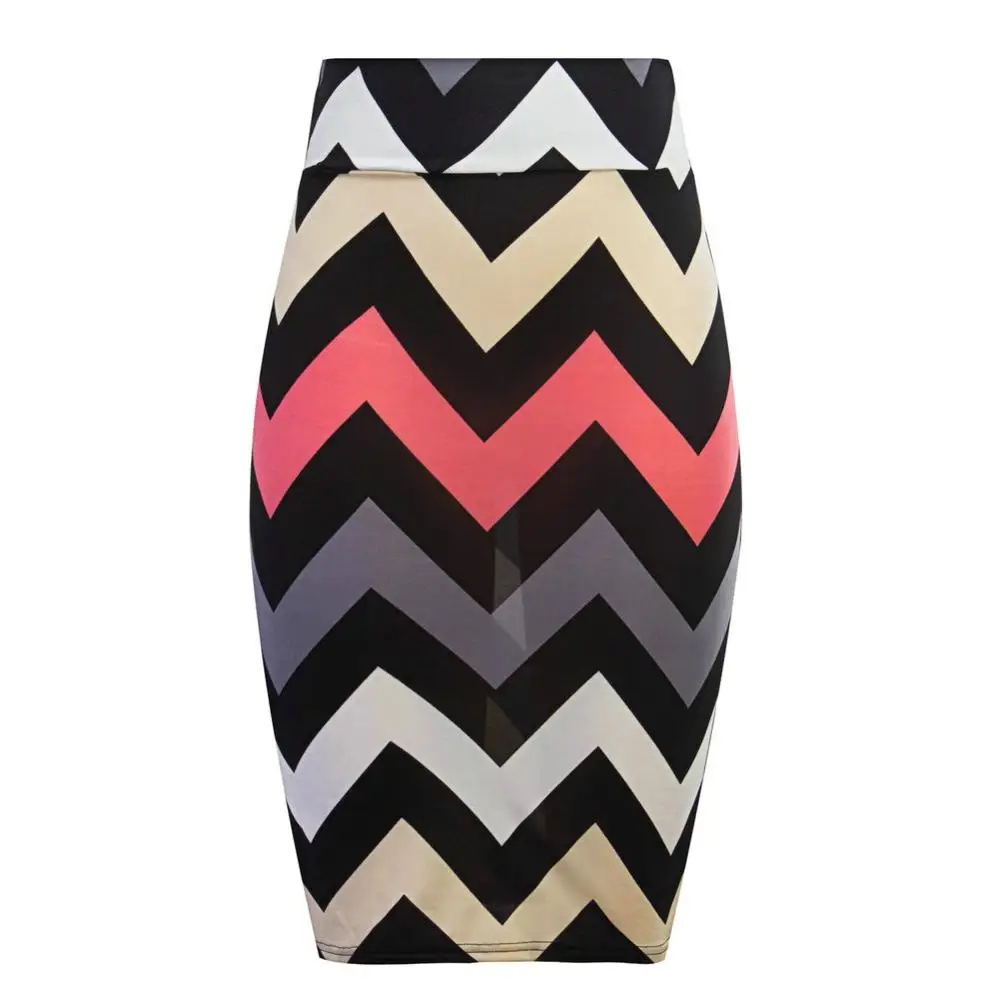 Женская мода Повседневная Геометрическая Печать летняя юбка-карандаш оболочка миди юбки - Цвет: color 7