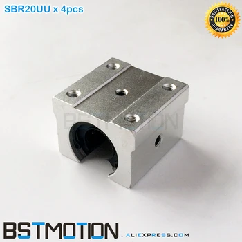 

4pcs/lot SBR20UU SBR20 Linear Bearing Slide block 20mm CNC parts linear slide