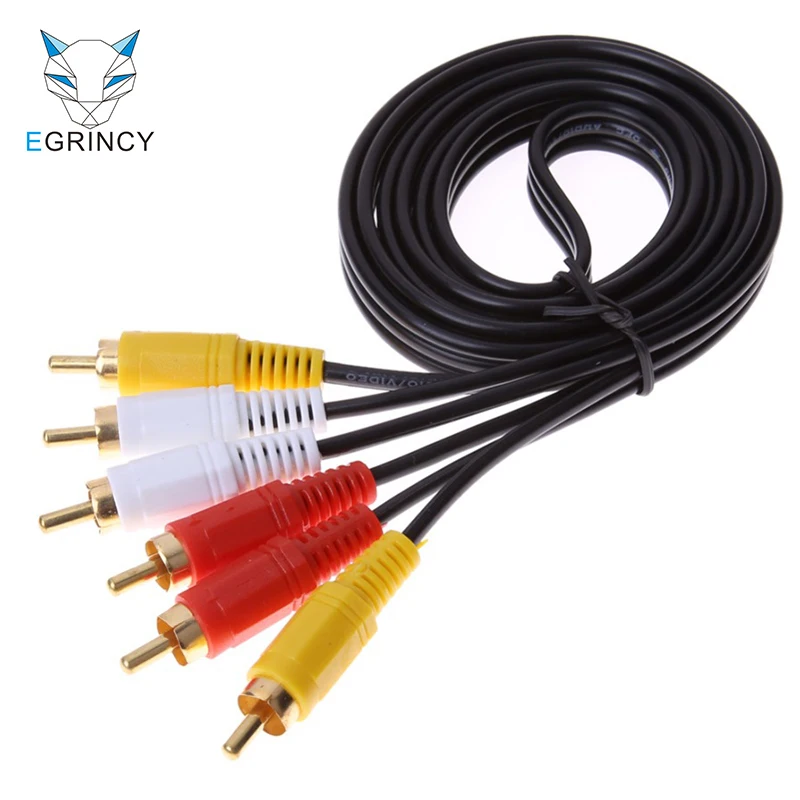 

Wholesale 3 RCA To 3 RCA Male To Male Audio Video Cable Gold Plated AV Cable Plug Video Cable 10M 15M 20M For DVD VCD TV Speaker