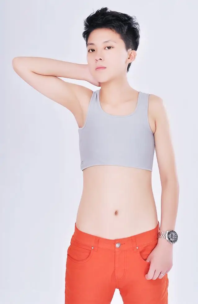 

Lesbian Tomboy Casual Buckle Short Chest Breast Binder Trans Body Shaper Vest Comfortable sports underwear without steel ring