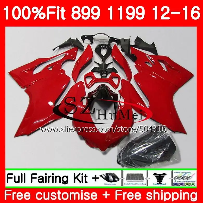 

Injection For DUCATI 899R 1199R 899 899S S R Factory red 94SH3 1199 12 13 14 15 16 1199S 2012 2013 2014 2015 2016 Fairings kit