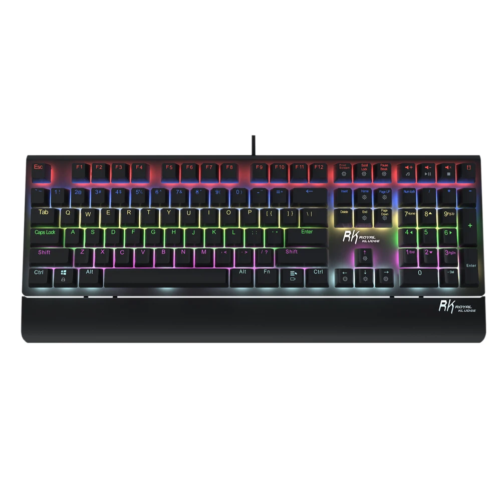 

Mechanical Keyboard Wired USB RGB Backlit Keyboard Blue Switch for Laptop PC Gaming Gamer Overwatch Dota2