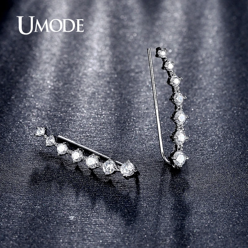 Модные женские серьги гвоздики со звездами UMODE длинные Крючки из розового и