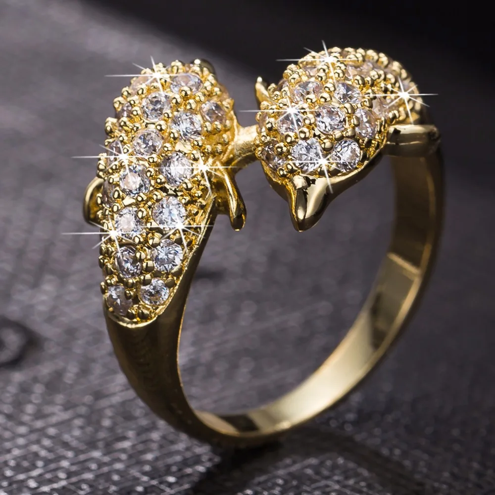 kuniu brand new hot womans fine ring trendy zircon two tone gold dolphin wedding ring - Dolphin Wedding Rings kuniu brand new hot womans fine ring trendy zircon two tone gold dolphin wedding ring - Dolphin Wedding Rings
