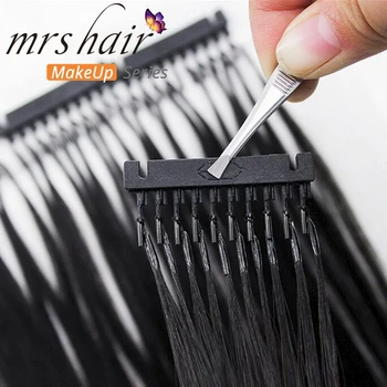 

6D Virgin Hair Extensions Can Be dyed 6D hair Machine extensions accessories each pc has 10strands