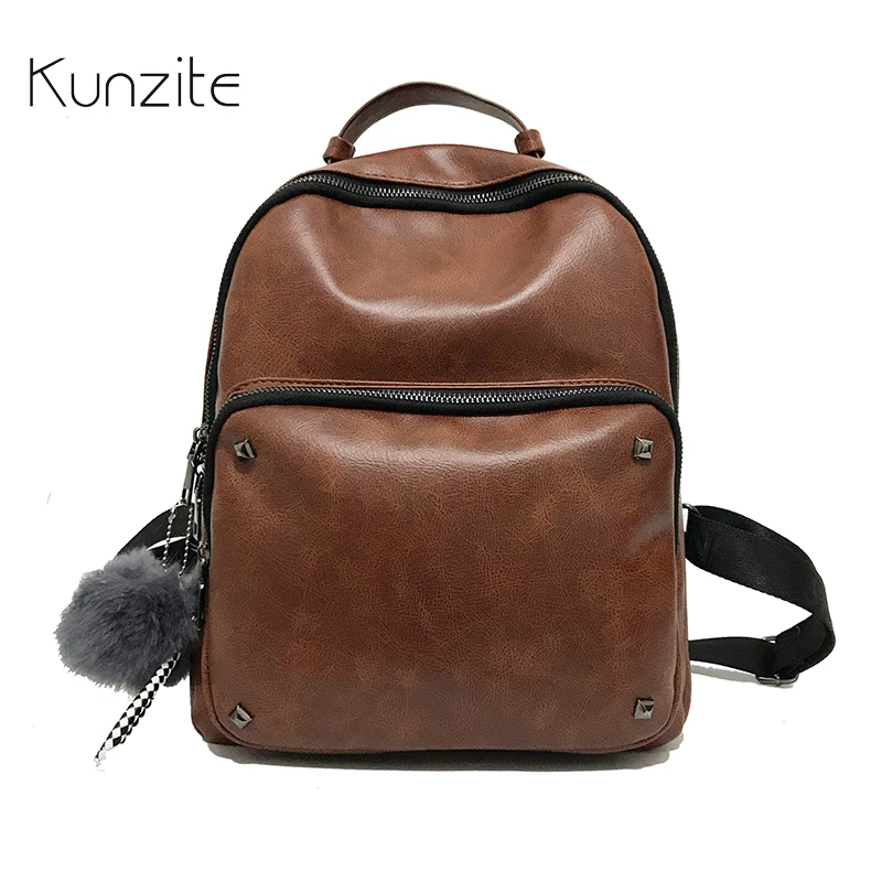 

PU Leather Backpack Bags for Women 2018 Ladies Casual Daily Packbag Black School Laptop Bag Fashion Leisure Travel Small Bag Sac